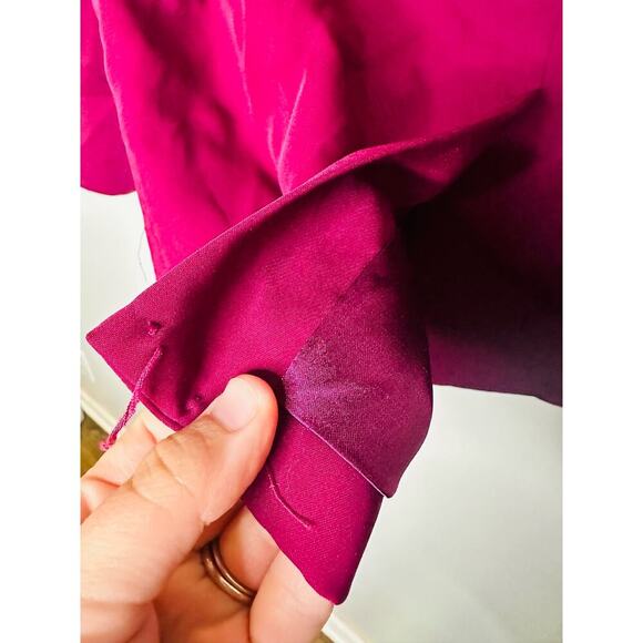 ENDLESS ROSE Purple Crepe Front Button Closure Jacket Blazer Size Medium - Picture 10 of 15